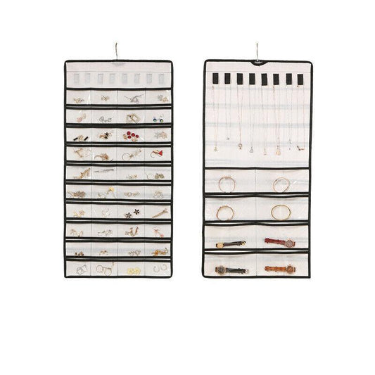 48 Pockets Jewelry Hanging Storage Organizer Holder Earring Display Pouch Bag