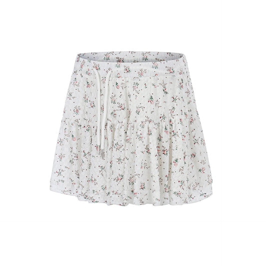 Floral High - Waisted A - Line Mini Skirt for Women, Flared Pleated Skirt with Anti - Slip Design - UrbanNest Co