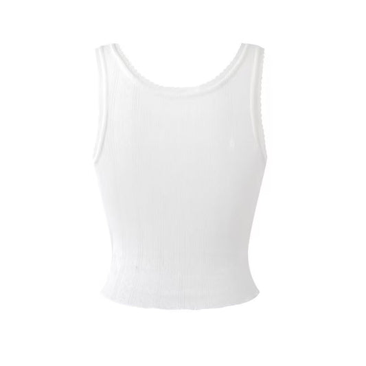 Round Neck sleeveless top T-shirt - UrbanNest Co