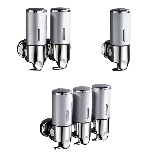 Stainless Steel Lever Soap Dispenser Manual Push Shower Gel Hotel Bathroom Use - UrbanNest Co