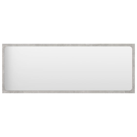 NNEVL Bathroom Mirror Concrete Grey 100x1.5x37 cm Chipboard - UrbanNest Co