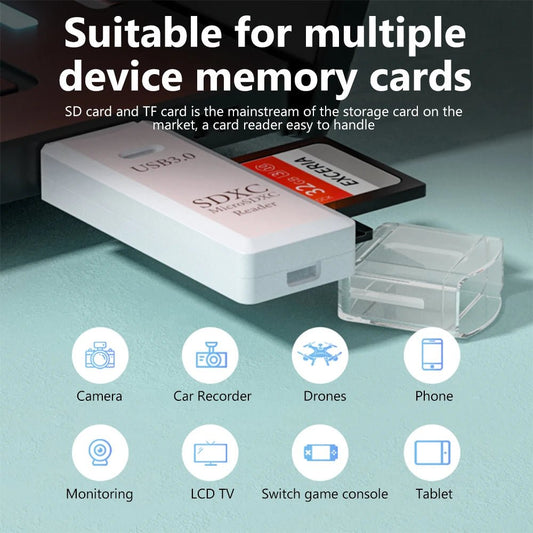 2 in 1 USB 3.0 Card Reader Micro TF sd card Reader usb adapter High Speed Cardreader TF Memory card For PC Laptop Accessories - UrbanNest Co