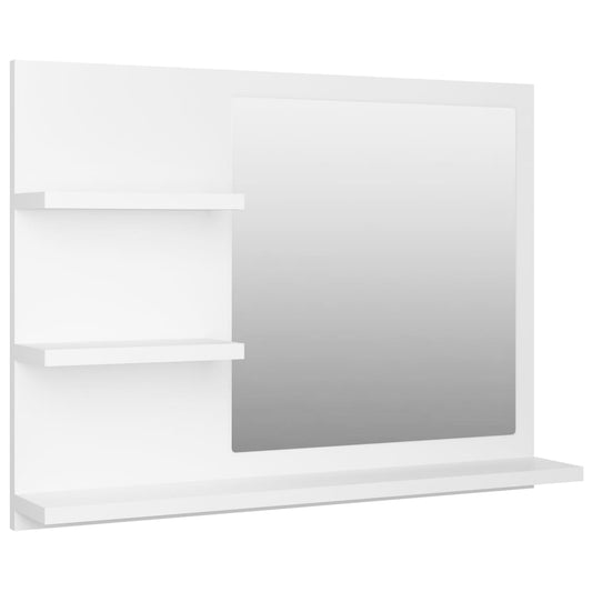 NNEVL Bathroom Mirror White 60x10.5x45 cm Chipboard - UrbanNest Co