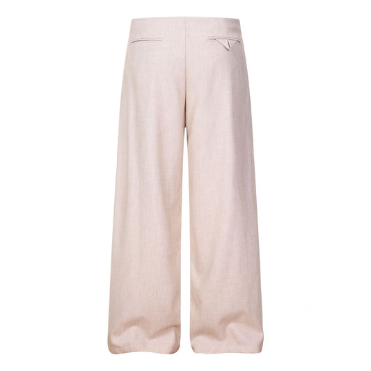 Multi - Button Straight Leg Pants Women High Waist Drape Loose Slimming Wide Leg Casual Floor - Length Pants - UrbanNest Co