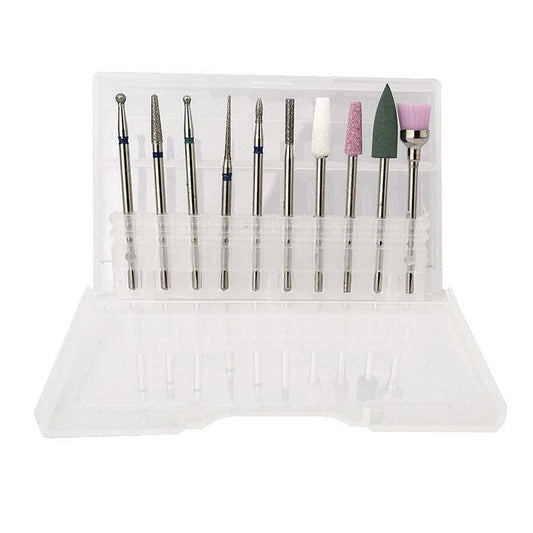 10Pcs Diamond Nail Drill Bits Set - Electric Manicure and Pedicure Tool - UrbanNest Co