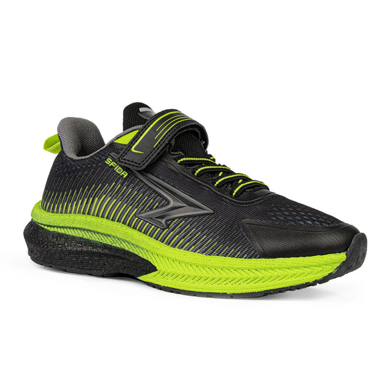 Zephyr 2.0 Boys Runners - Black/Lime V Strap - UrbanNest Co