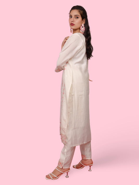 Women's Cotton Rayon Kurta - Pant, and Dupatta Set - UrbanNest Co
