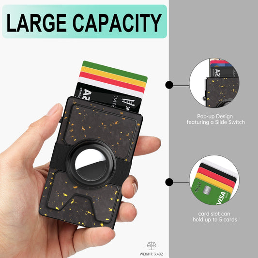 TOYFID Best Pop Up RFID Mens Wallet forged Carbon Fiber Minimalist Amazon to Protect Credit Cards - UrbanNest Co
