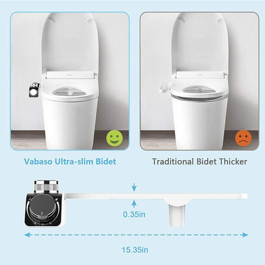 NNEDSZ Toilet Bidet Seat Dual Nozzles Bidet Non Electric Toilet Water Sprayer Bathroom - UrbanNest Co
