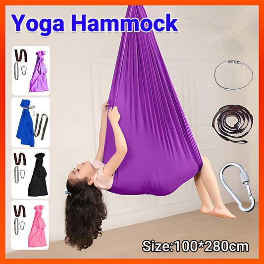 Elastic Sensory Swing Hammock Soft Yoga Cuddle Seat for Indoor Relaxation Play-0
