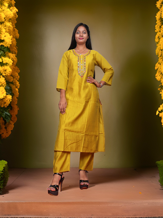 Women's Cotton Kurta-Pant, and Dupatta Set-1