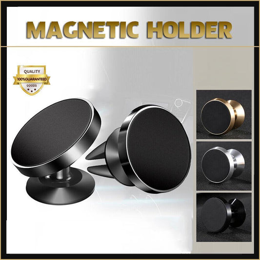 360-degree Rotating Phone Holder for Car Air Vent with Secure Gold Clip Mount-0