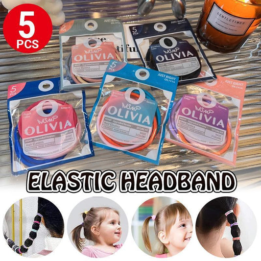 5PCS Hair Ties Elastic Band Snagless Ponytail Tie Bubbles Various Colours-0