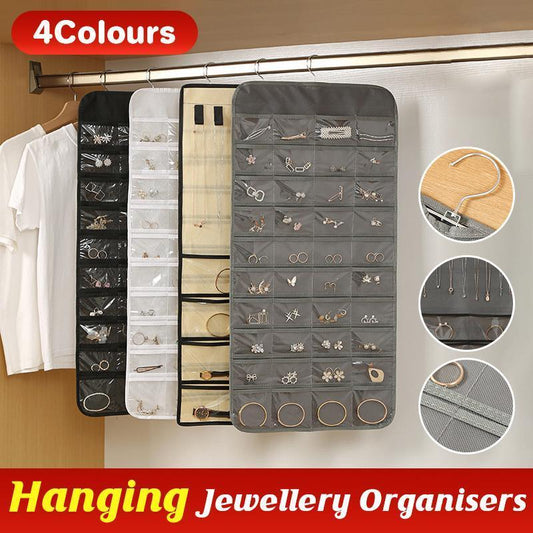48 Pockets Jewelry Hanging Storage Organizer Holder Earring Display Pouch Bag