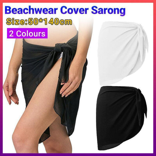 Women Sarong Skirt Wrap Pareo Short Swim Cover Up Beach Bikini Beachwear-0