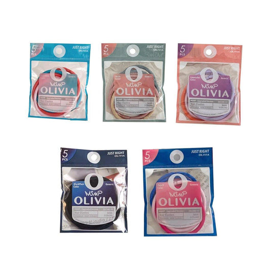 5PCS Hair Ties Elastic Band Snagless Ponytail Tie Bubbles Various Colours-1