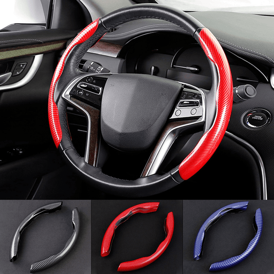 1Pair Carbon Fiber Universal Car Steering Wheel Cover - UrbanNest Co
