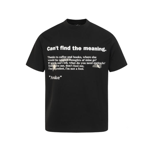 Letter Print T-Shirt High Street Loose Unisex Couple Style Short Sleeve - UrbanNest Co