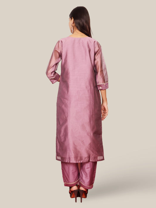Women's Silk Kurta - Pant, and Dupatta Set - UrbanNest Co