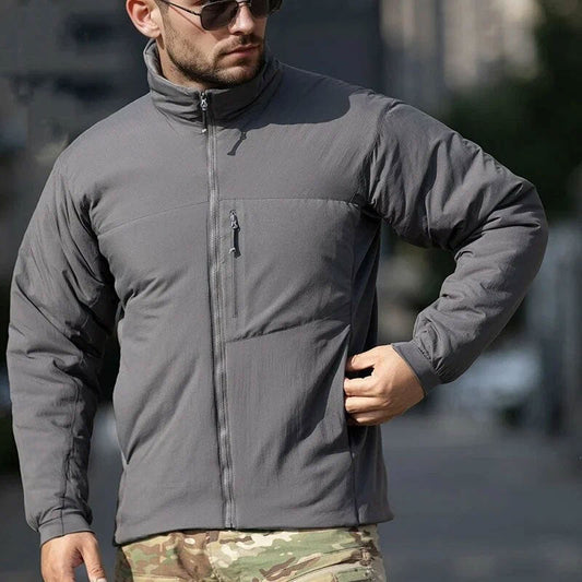 Men's Winter Warm Padded Jacket, Lightweight Hooded Tactical Parka, Outdoor Waterproof Windproof Cold - Weather Hiking Jacket. - UrbanNest Co
