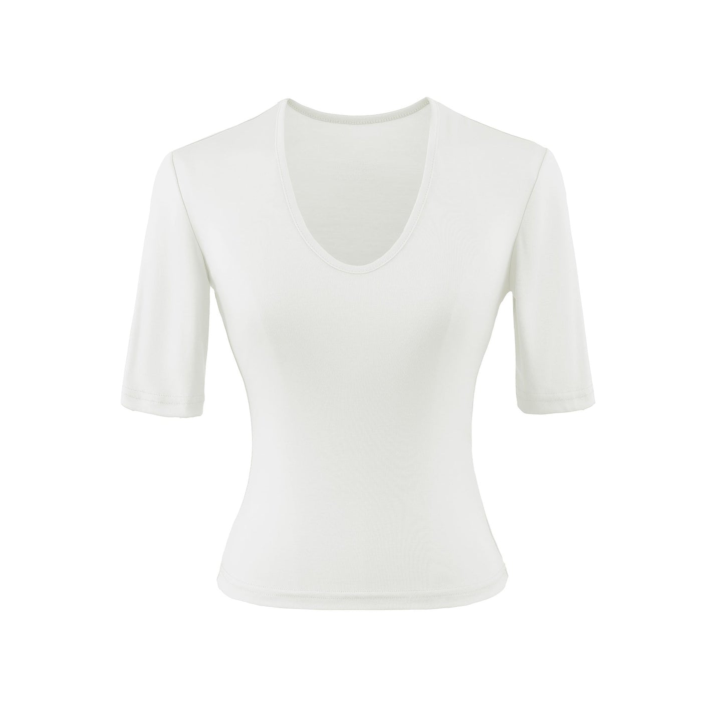 U - neck mid sleeve T-shirt for women - UrbanNest Co