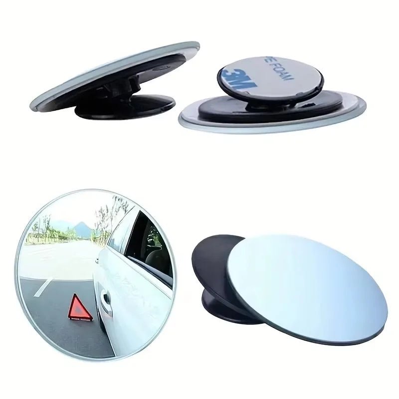 1Pair Car Blind Spot Mirror 360 Degree Adjustable Car Rearview Convex Mirror For Car Reverse Wide Angle Parking Rimless Mirrors - UrbanNest Co