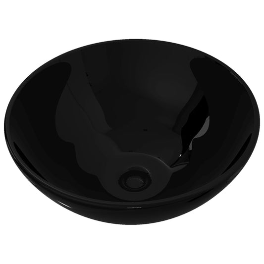 NNEVL Ceramic Bathroom Sink Basin Black Round - UrbanNest Co
