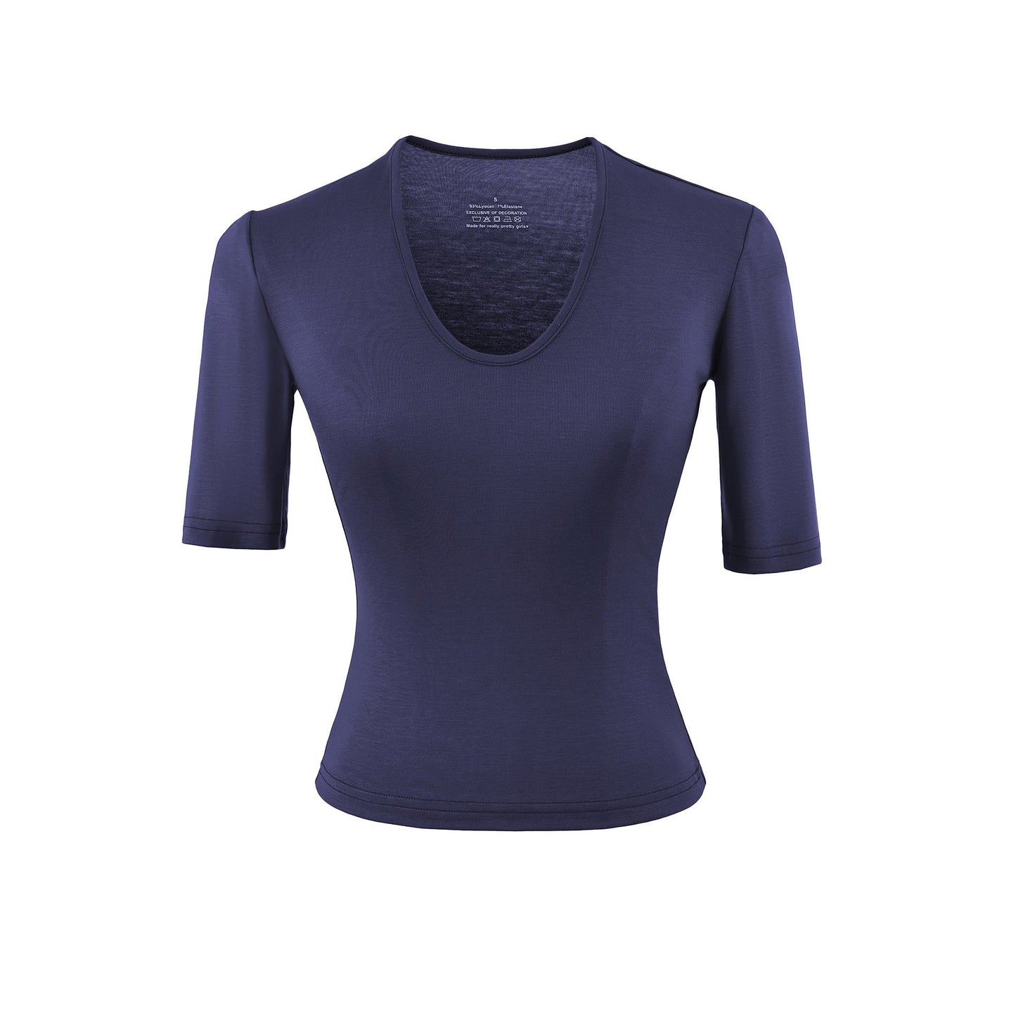 U - neck mid sleeve T-shirt for women - UrbanNest Co