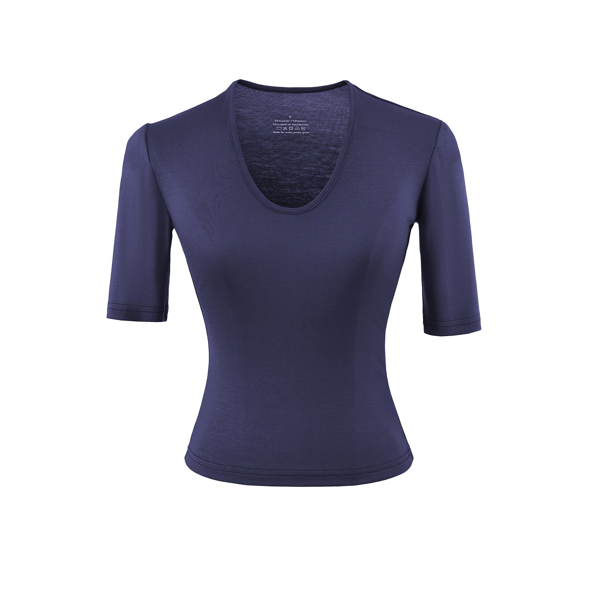 U - neck mid sleeve T-shirt for women - UrbanNest Co
