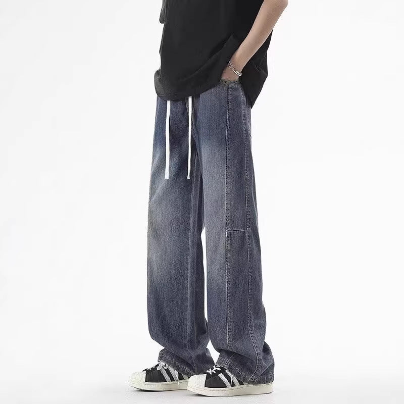Casual Loose Straight Leg Wide Leg Jeans for Men - UrbanNest Co