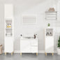NNEVL Bathroom Cabinet White 30x30x190 cm Engineered Wood - UrbanNest Co