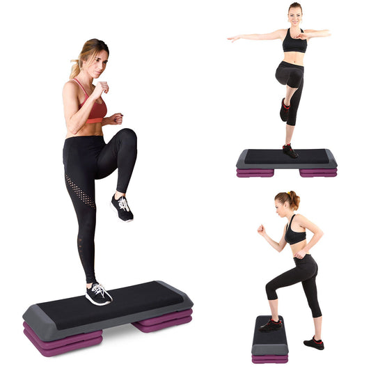 Soozier 43" Aerobic Steeper Adjust 4" 6" 8" Cardio Workout Exercise - UrbanNest Co