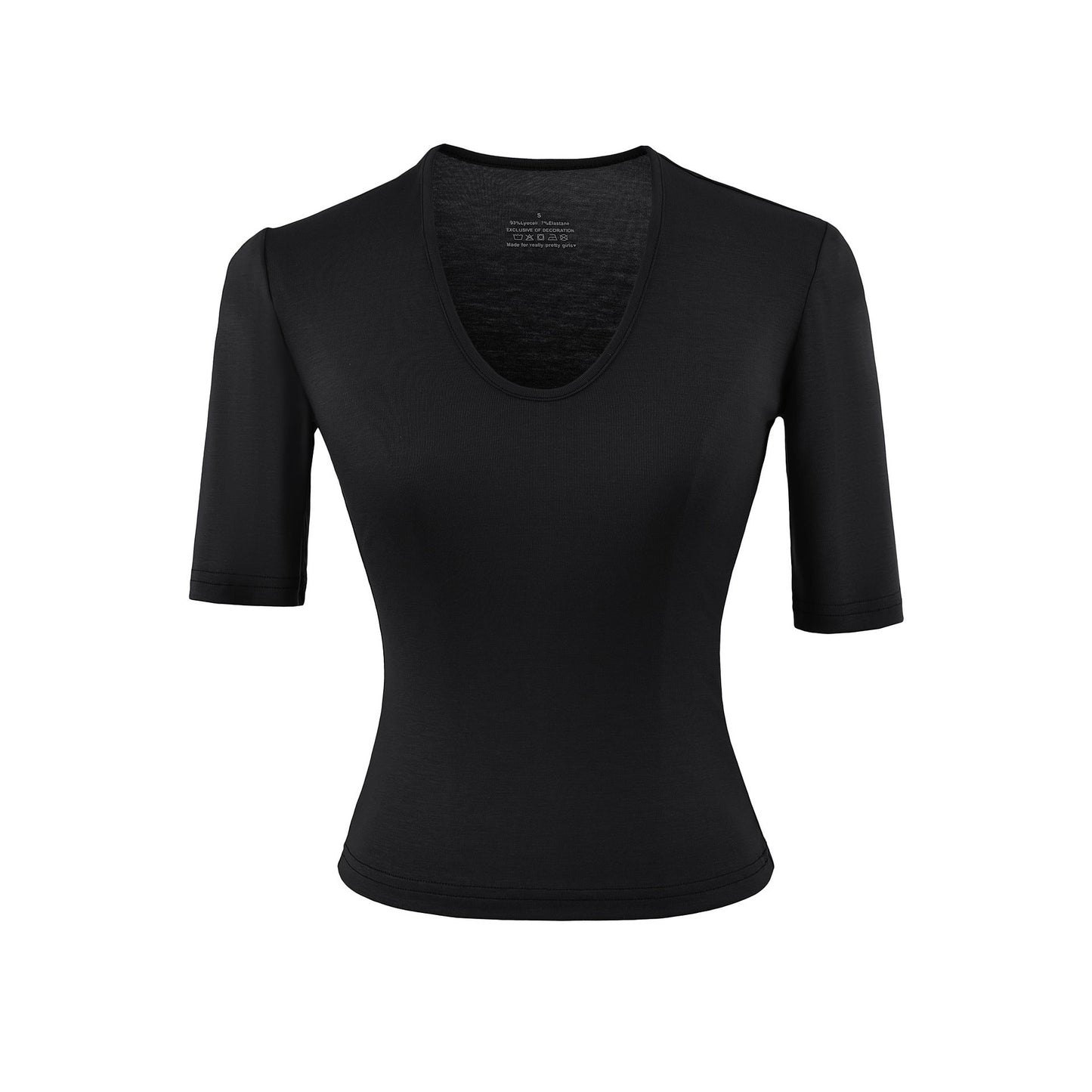 U - neck mid sleeve T-shirt for women - UrbanNest Co