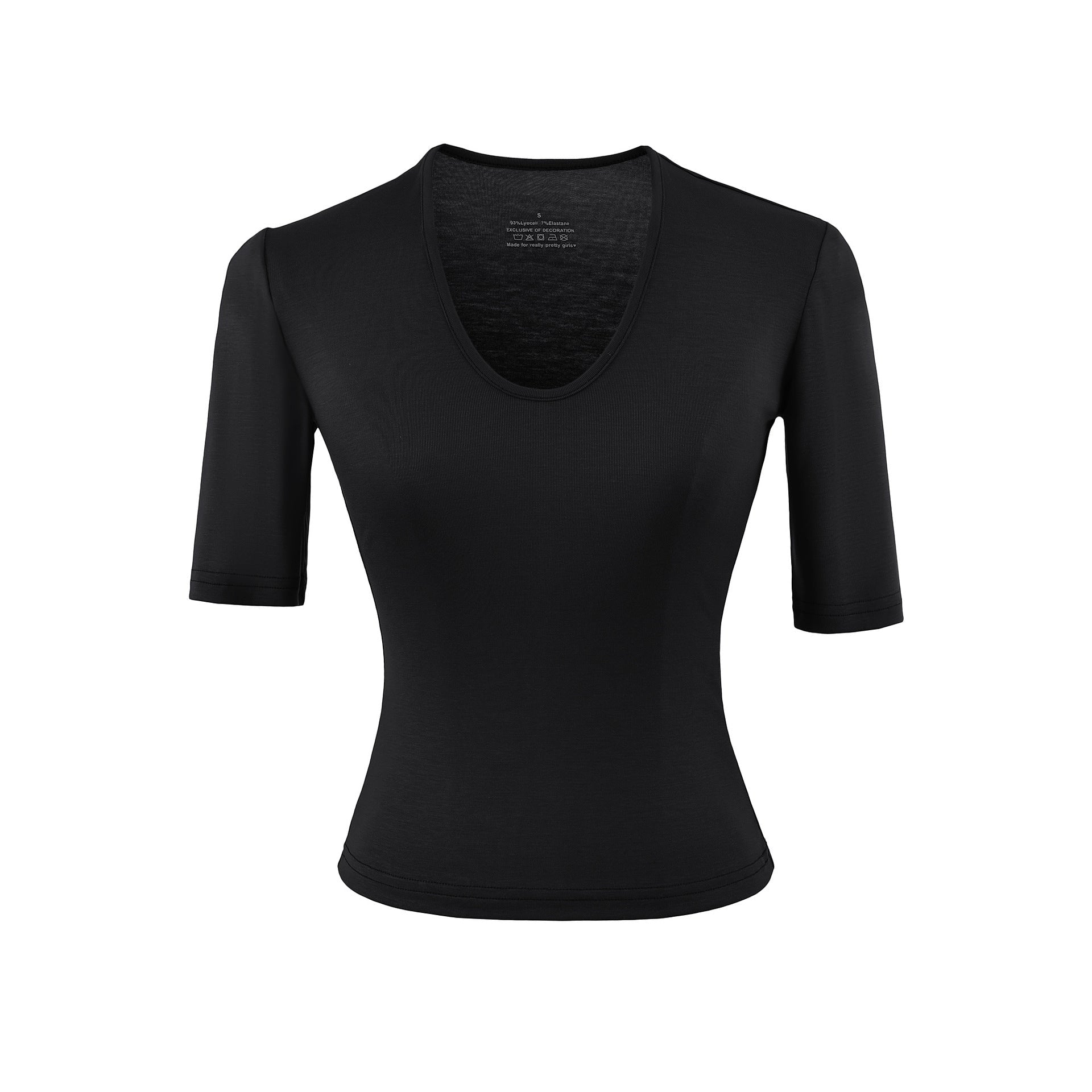 U - neck mid sleeve T-shirt for women - UrbanNest Co