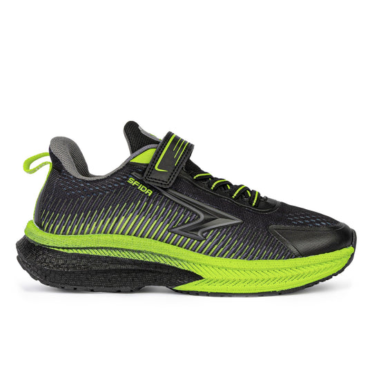Zephyr 2.0 Boys Runners - Black/Lime V Strap - UrbanNest Co