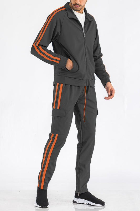 TWO STRIPE CARGO PANT SET - UrbanNest Co