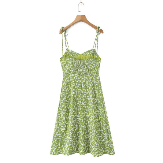 Daisy print French sweet camisole split camisole skirt - UrbanNest Co