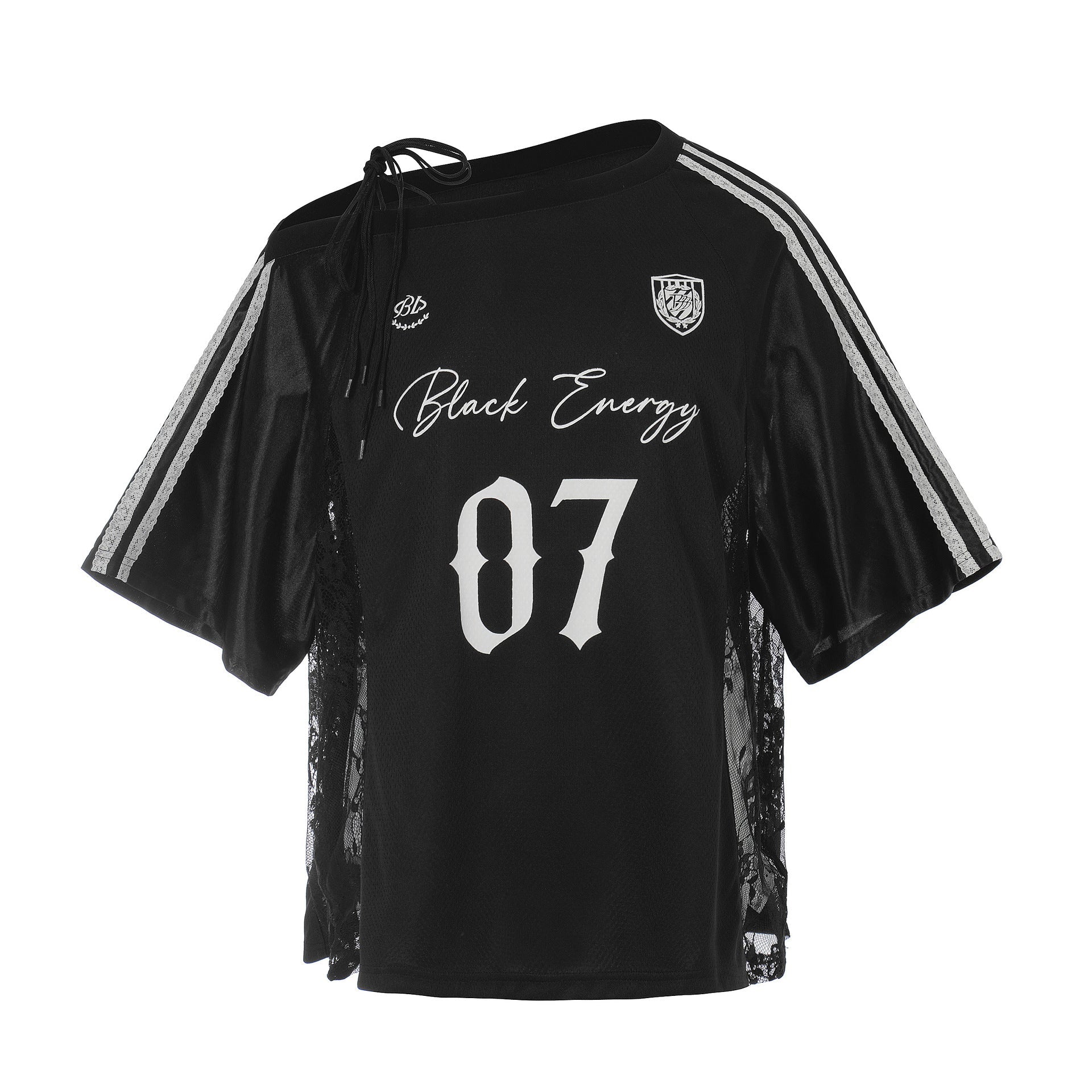Number Print Off - Shoulder Baseball Style T-Shirt Casual Short Sleeve Top - UrbanNest Co