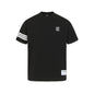 Quick - Dry Three - Stripe Half - High Neck T-Shirt Men Letter Embroidery Logo Top - UrbanNest Co