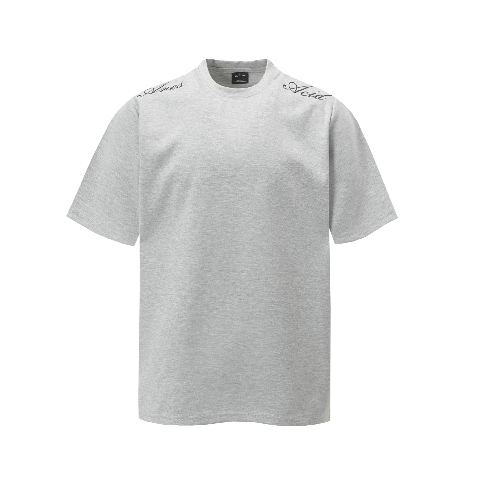 Shoulder Embroidery Short Sleeve T-Shirt Unisex Loose Slim Fit Casual Trendy Basic Top - UrbanNest Co
