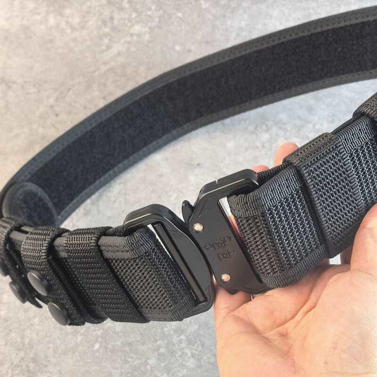 Tactical Alloy Buckle Belt - Black Multifunctional Outdoor Belt for Men, Extended Training Belt - UrbanNest Co