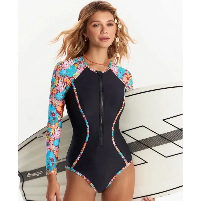 Mesh Sleeve Sexy Swimsuit Women Summer Bathing Suit Bikini Set Long Sleeve Swimwear Beach Swimming Suit For Female Купальник - UrbanNest Co