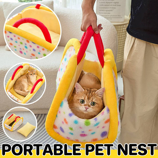 Handheld Universal Semi Enclosed Portable Pet Nest Cozy Den Travel Outdoor Use - UrbanNest Co