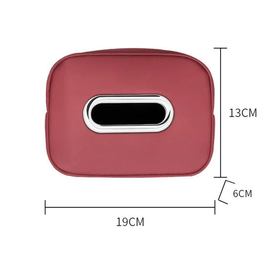 Leather Car Tissue Organizer Storage Bag–Multi - Position Holder Red - UrbanNest Co