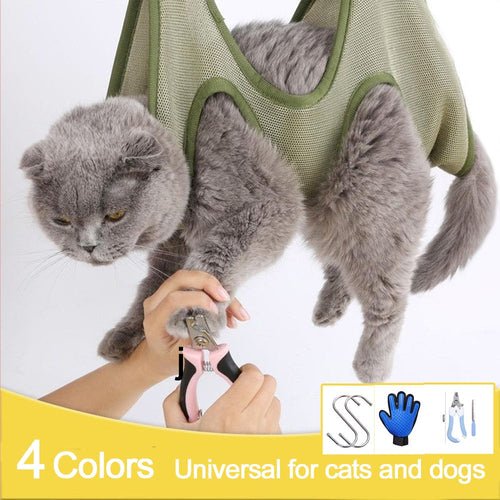 Cat Grooming Restraint Bag with Hammock - UrbanNest Co
