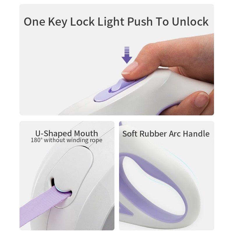 Automatic Retractable Lighting Dog Leash - UrbanNest Co