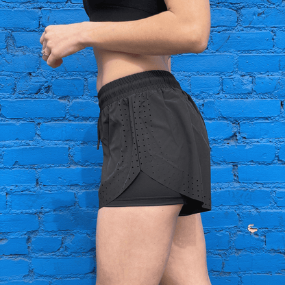 JupiterGear Arielle Athletic Shorts with Built - In Compression Liner - UrbanNest Co