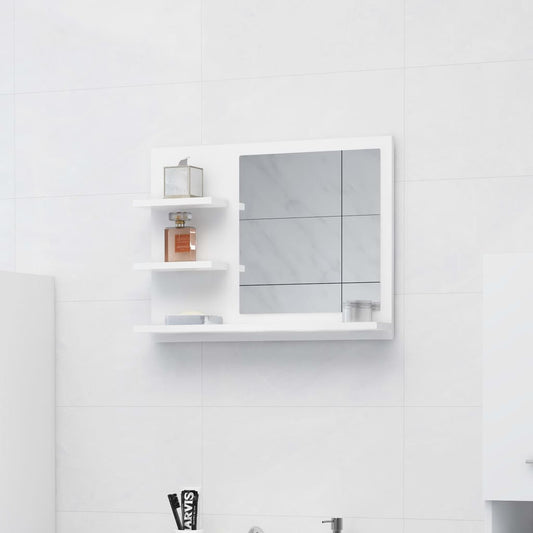 NNEVL Bathroom Mirror White 60x10.5x45 cm Chipboard - UrbanNest Co