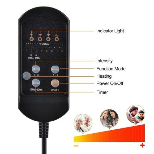 Portable Vibrating Heat Therapy Massage Cushion Mattress - UrbanNest Co