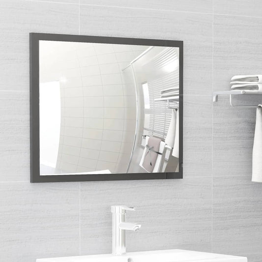 NNEVL 2 Piece Bathroom Furniture Set High Gloss Grey Chipboard - UrbanNest Co